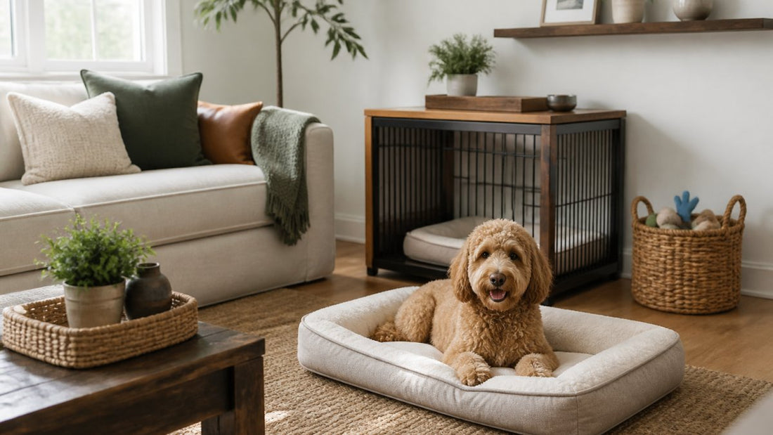 How to Style Pet Gear in Living Rooms