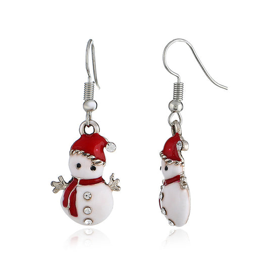 Snowman Christmas Earrings | Festive Holiday Jewelry